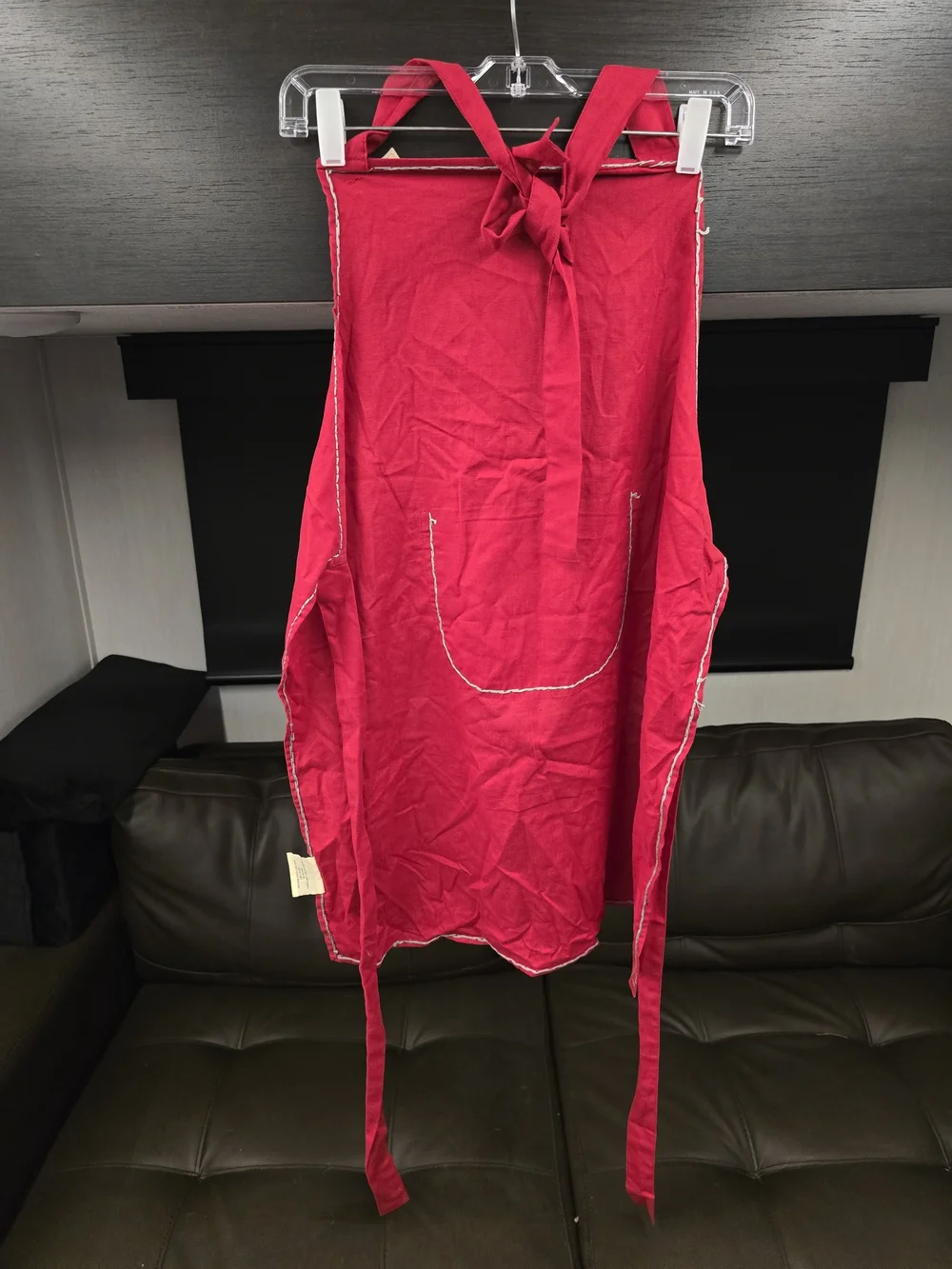 Sur La Table Red Vintage-Inspired Apron with Contrast Stitching